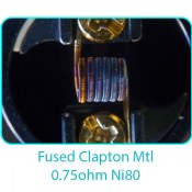 Tesla Handcrafted Coils | Fused Clapton MTL 0.75 ohm Ni80